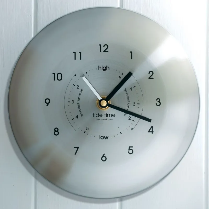 Circular and Co Time and Tide Stainless Steel Clock